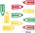 144 Pieces 10 Pieces Paper Clips (51mm Assorted Plastic Coated)
