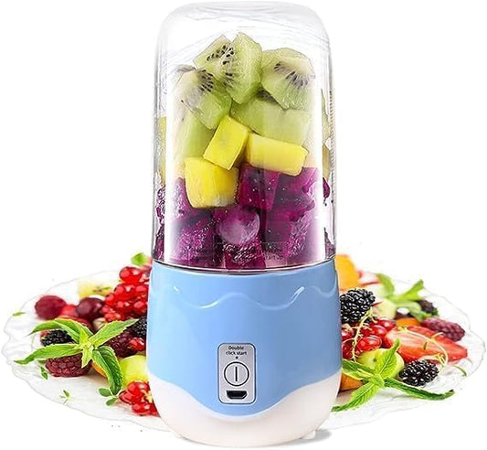 FITTO Mini Portable Blender 400ml, USB Rechargeable with 2000mAh Battery, Leakproof Design, Easy to Clean, Ideal for Smoothies, Protein Shakes, and Fruit Juices on the Go