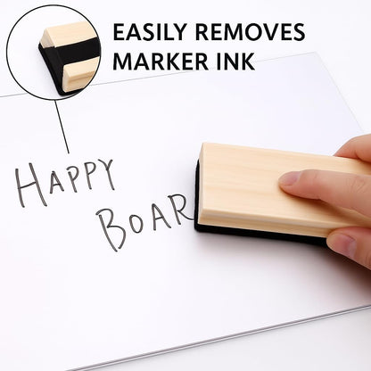 Wooden Board Eraser 130mm x 45mm x 35mm for Whiteboards and Chalkboards