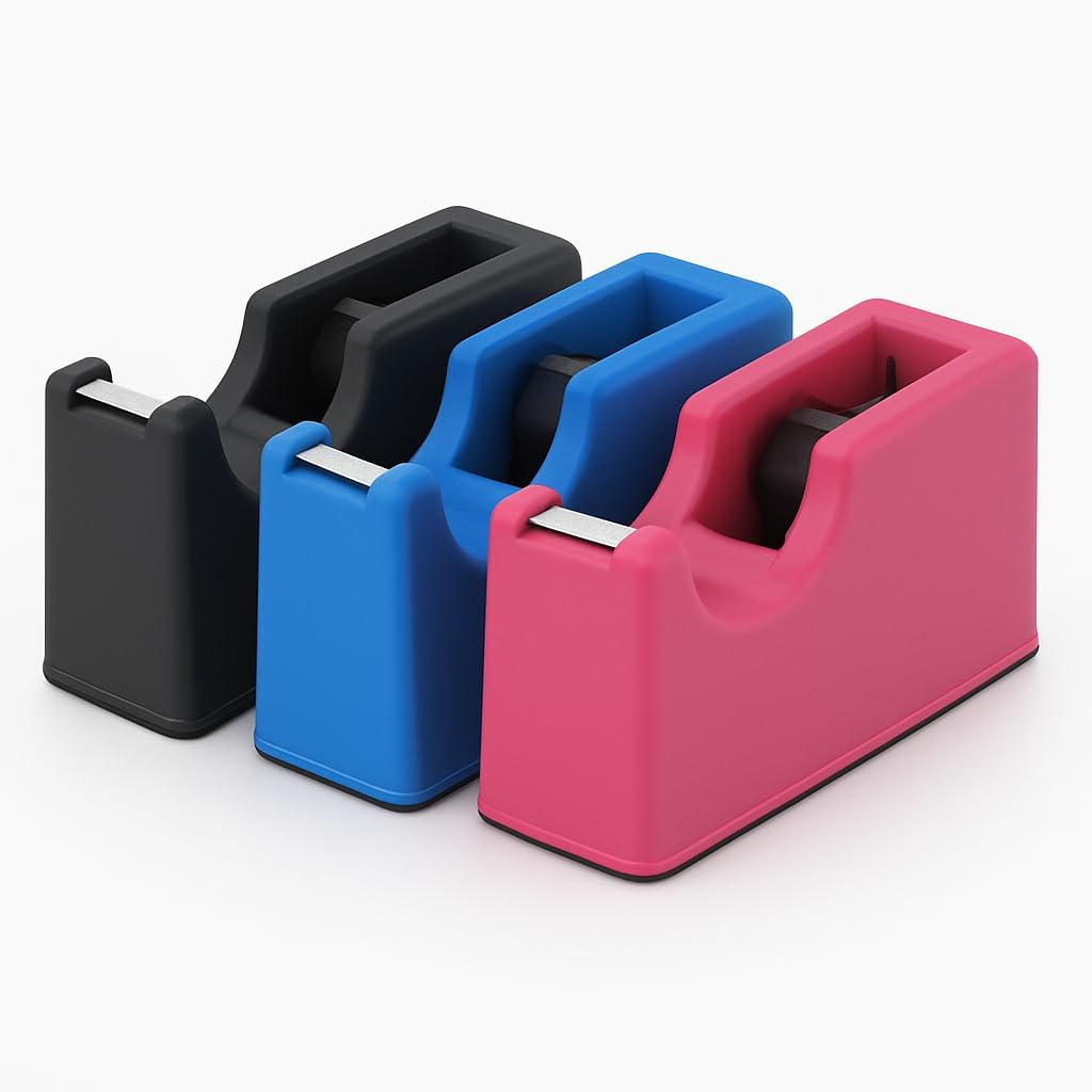 Tape Dispenser 1 PC 150MM X 60MM X 76MM, Assorted Colors, Office and Home Use