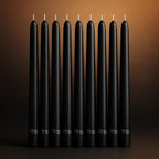 120 Pieces Tall Taper Candles Pack of 10s (Black Tapered Candles for Home Décor – Wedding Centerpiece – Party & Event Lighting – 1.5x19cm)