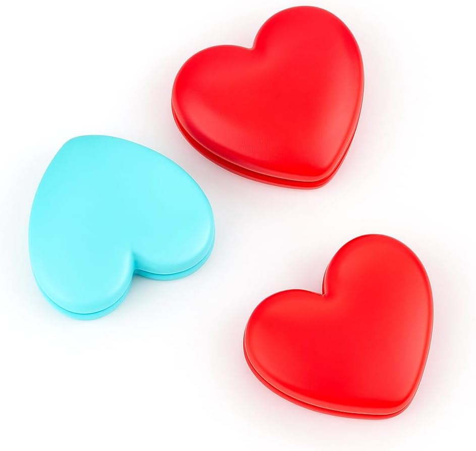 144 Pieces 3 Pieces Binder Clips Heart Shapeds (30mm Assorted Colors)