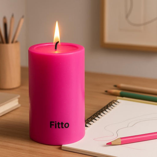 Pillar Candle Unscented Long Burning Smokeless White Wax Candle for Home Decor, Events, Weddings, Relaxation, Centerpiece, PINK CLR 5X10cm