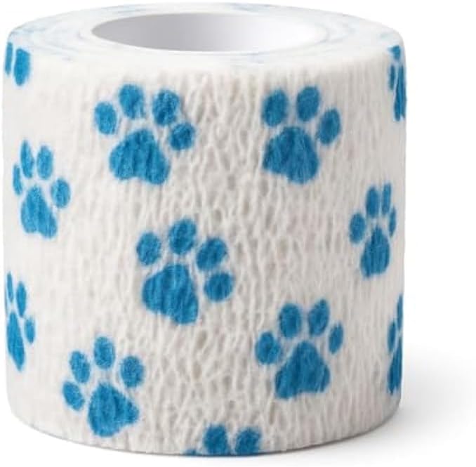 120 Pieces Pet Crepe Bandages (5x5cm - Elastic Veterinary Bandage for Dogs Cats – Paw Wound Support Wrap)