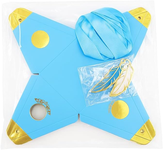 12 Pieces Blue Pyramid Shape Candy Box 8.5x8.5x10cm for Party Favors and Events