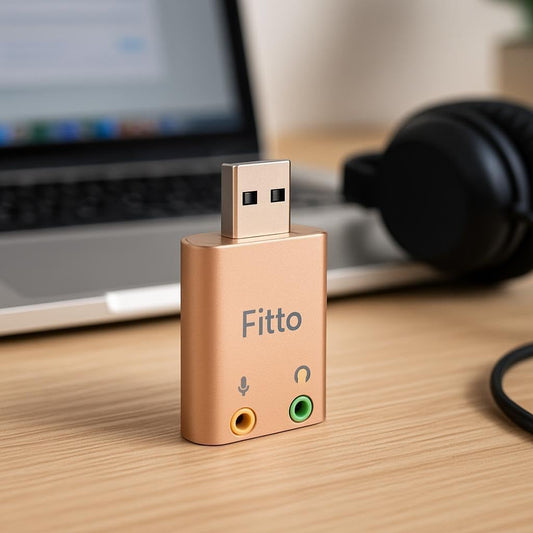 USB Sound Card with AUX and MIC Ports for PC and Laptop