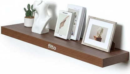 Wall Shelf 120x19.5cm, White Floating Shelf for Home Decor