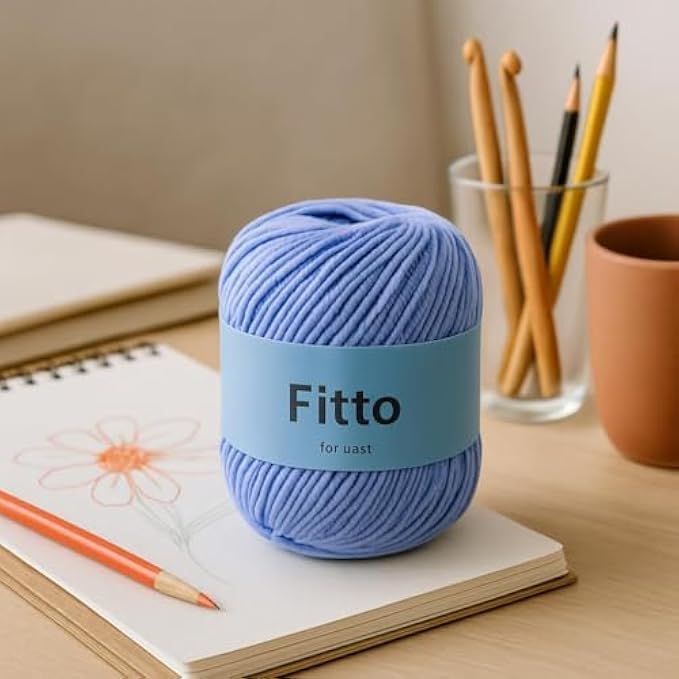 120 Pieces Blue Cotton Yarns for Crochet - (130 Yards Skein – Lightweight Crochet & Knitting Yarn for Amigurumi – Crafts)