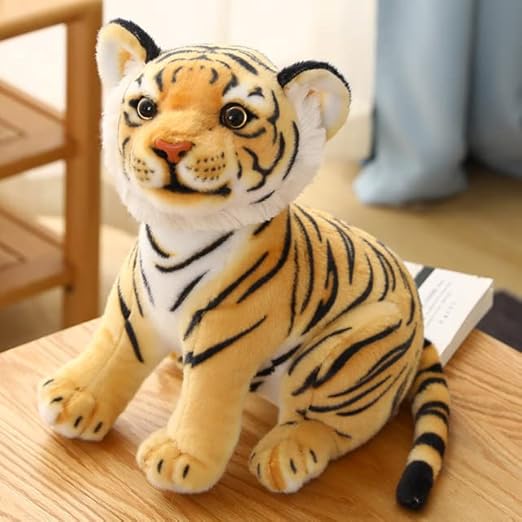 Fitto Plush Toy Tiger Sitting - Soft and Cuddly Stuffed Animal for Kids, Perfect Gift for Birthdays, Baby Showers, and Playtime Adventures