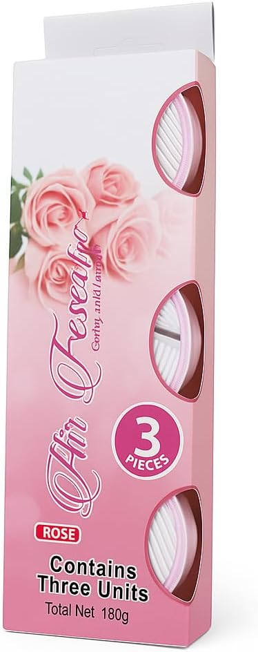 120 Pieces Car Air Freshener Rose Scent Pack ofs (3 Long Lasting Hanging Perfume for Car Interior)
