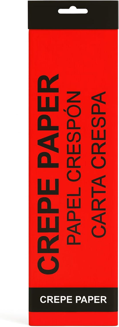 Crepe Paper 200cm x 60cm Red for Crafts, Decorations, Art Projects