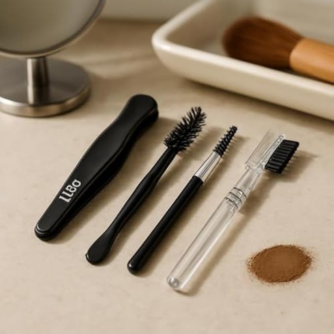 96 Pieces Eyebrow Grooming Sets (Tweezers – Scissors – Spoolie Brush – Razor & Comb for Shaping – Trimming & Facial Hair Removal)