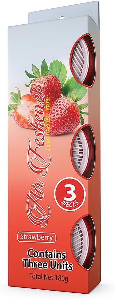 120 Pieces Car Air Freshener Strawberry Scent Pack ofs (3 Long Lasting Hanging Perfume for Car Interior)