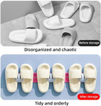 96 Pieces Wall-Mounted Slipper Racks (White & Pink – Adhesive – 2 Pack – Holds 4 Pairs)