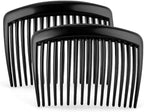 144 Pieces Small Black Plastic Side Hair Comb Pack of 2 - Side Combs for Hair Styling (Travel Pocket Bobby Comb – Hair Accessory for Women & Men)