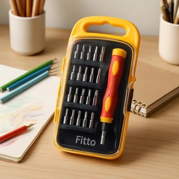 96 Pieces 45-in-1 Screwdriver Sets with Ratchet Handle & Magnetic Bits - Precision Multi-Bit Screwdriver Kit for Electronics (Home & Car Repairs)