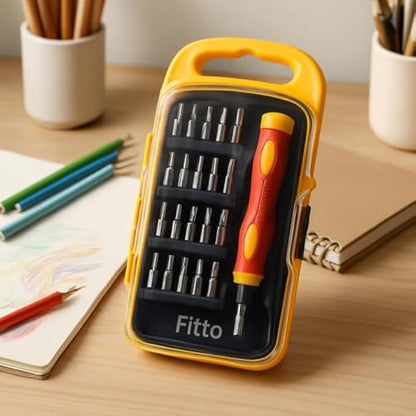 45-in-1 Screwdriver Set with Ratchet Handle & Magnetic Bits - Precision Multi-Bit Screwdriver Kit for Electronics, Home & Car Repairs