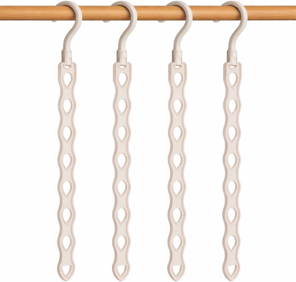144 Pieces Vertical Clothes Racks (44cm Space-Saving Design – 360° Rotating Hook – PP Material – Set of 4)