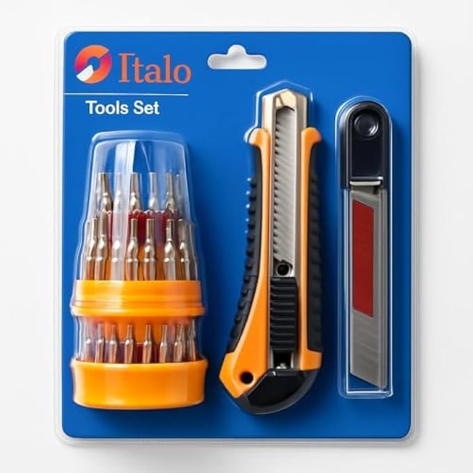 96 Pieces Screwdriver Tool Sets with 2 Blades (Multi-bit Screwdriver Kit for Home Repair – DIY – Electronics – Compact Carry Case – Ergonomic Handle)