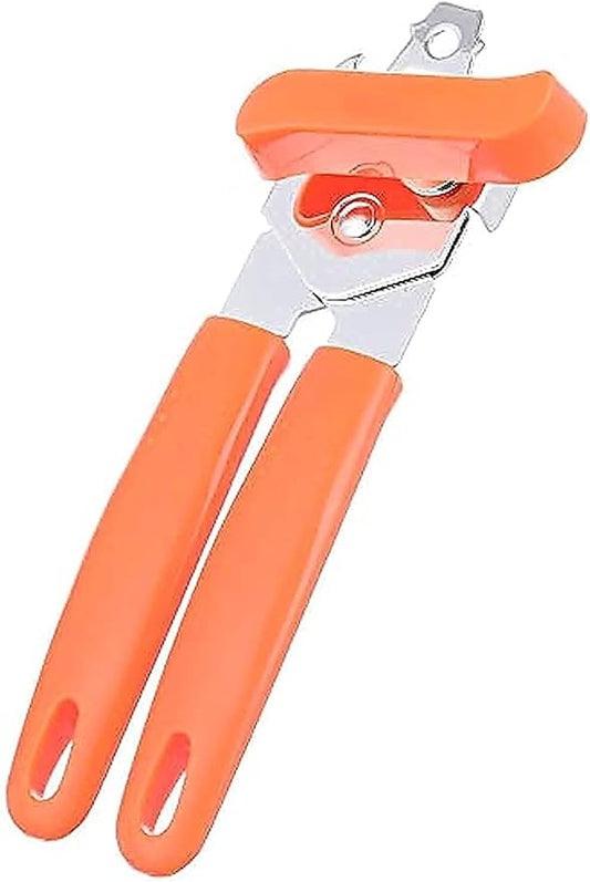 Fitto Can Opener with Plastic Handle – Heavy Duty, Ergonomic Design, Rust-Resistant Stainless Steel Blade, Easy Grip, Manual Handheld Opener for Smooth and Safe Cutting, Kitchen Essential