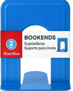 96 Pieces Bookends 2 Piece Sets (19x12.6cm Blue for Home and Office Organization)