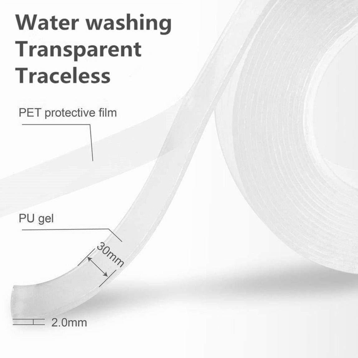 120 Pieces 3 Meter Double Sided Adhesive Silicon Tapes (Grip Tape – Transparent – Heavy Duty – Heat Resistant – Multi-Functional – Removable – No Trace – Anti-Slip – 3 Meter)