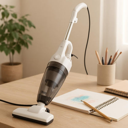2-in-1 Handheld & Stick Vacuum Cleaner, 600W, 16000Pa Suction, 5M Long Cord, Lightweight, Powerful, 0.5L Large Capacity, Ideal for Home, Carpet, and Car Cleaning