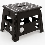 72 Pieces Folding Step Stools for Children & Adults - Lightweight (Multifunctional Plastic Design in Black – Portable and Sturdy for Home – Kitchen – Bathroom – and Outdoor Use)