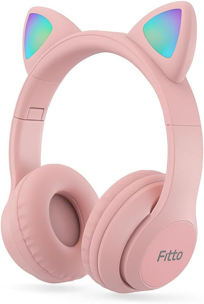 LED Kitten Kids Cat Bluetooth Headset - Rechargeable, Pink