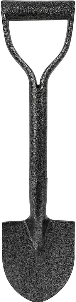 Metal Shovel with Flat Pointed Blade and Long Handle for Digging and Moving Soil