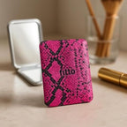 96 Pieces Square Pink Printed Wall Mirror - Decorative Square Vanity Mirrors for Bathroom (Bedroom – Makeup – Hanging or Tabletop)
