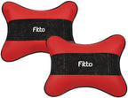 96 Pieces Car Headrest Neck Cushion Pillows with pattern (pack of 2 – Red)