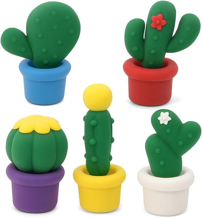 120 Pieces 5 Assorted Plant Shaped Erasers (Colorful Stationery for School and Office)