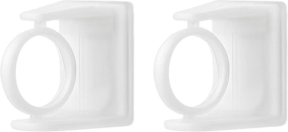 Wall-Mounted Curtain Rod Brackets – White – ABS Material – Pack of 2