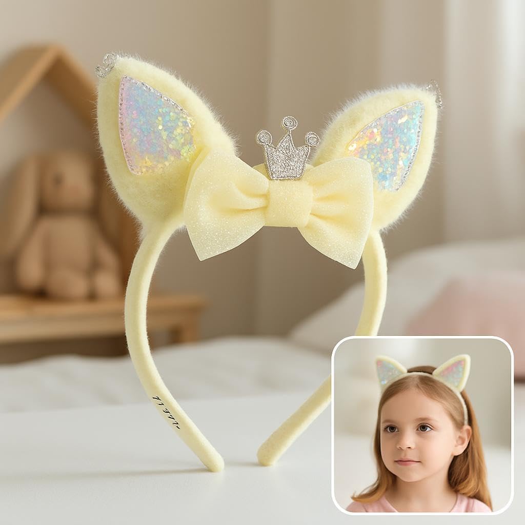 120 Pieces Cute Cat Ears Princess Headband fors (Assorted Colors)