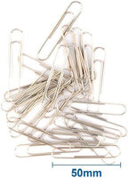144 Pieces 25 Pieces Paper Clips (50mm Stainless Steel Office Clips)