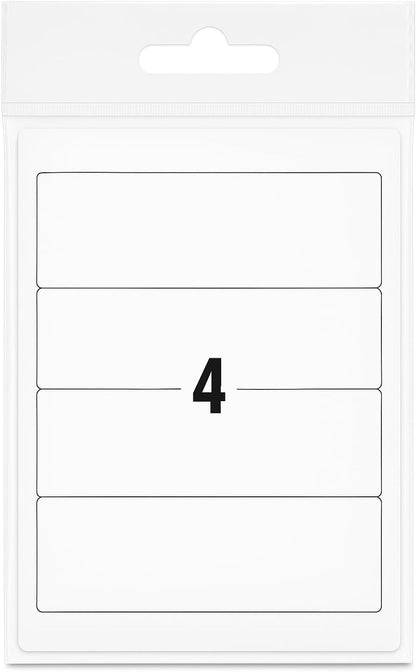 Adhesive Labels 5 Sheets Rectangle 11.5x17cm, 20 Labels 102x38mm for Organizing and Labeling