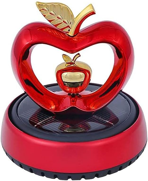 72 Pieces Apple Car Solar Perfumes (Air Freshener – Car Fragrance – Solar Rotating – Dashboard Accessories – Aluminum – Red)