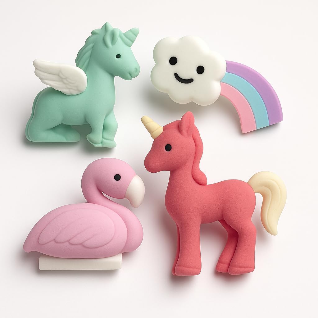 120 Pieces 4 Pieces Assorted Animal Shaped Erasers (Colorful School Supplies)