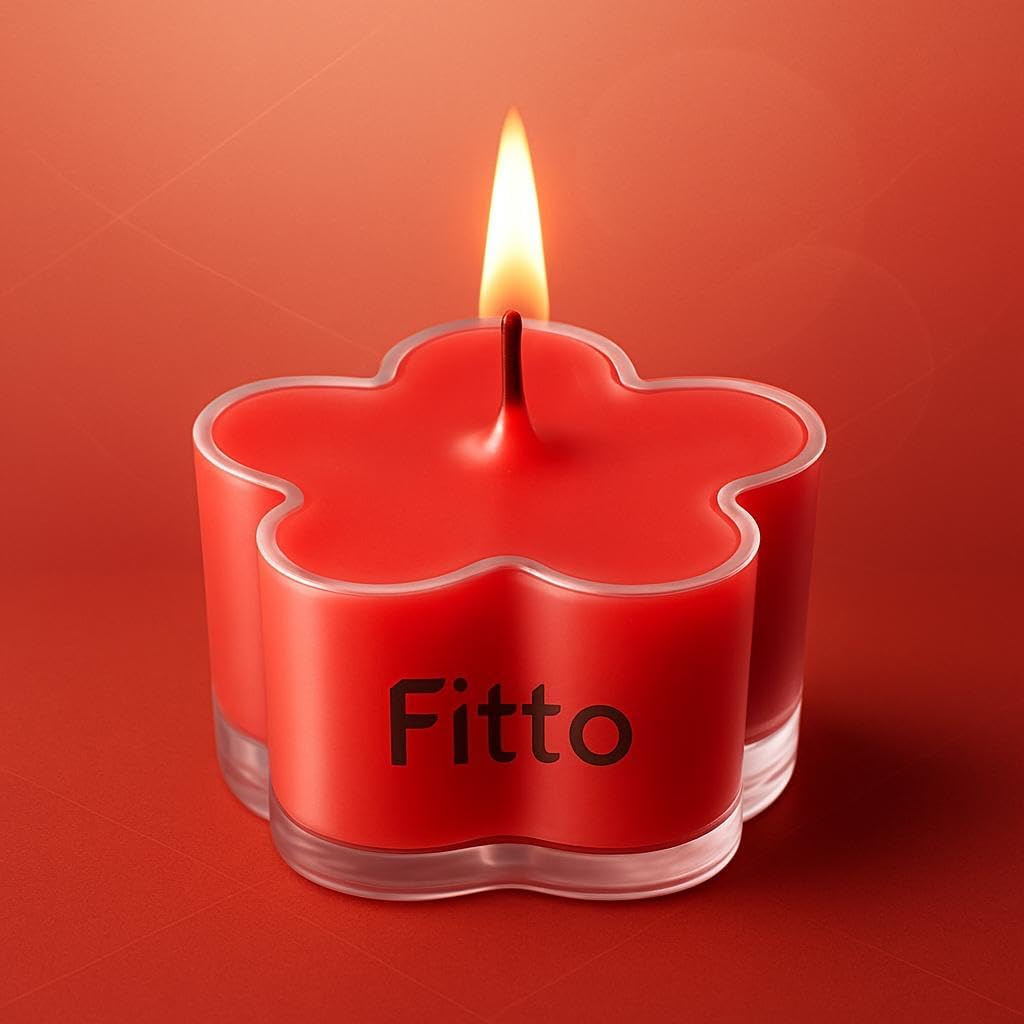 96 Pieces Strawberry Scented Flower Acrylic Tealight Cup Candle Pack of 12s (Decorative Home Decor – Aromatherapy – Table & Festive Candle)