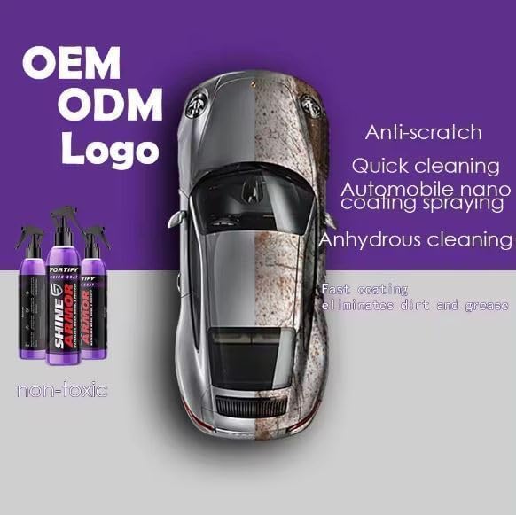 96 Pieces Automotive Armors for Shine (Waterless Car Wash – Ceramic Coat & Wax Spray for a Streak-Free Finish – 236ml Car Polish for Shine & Protection)