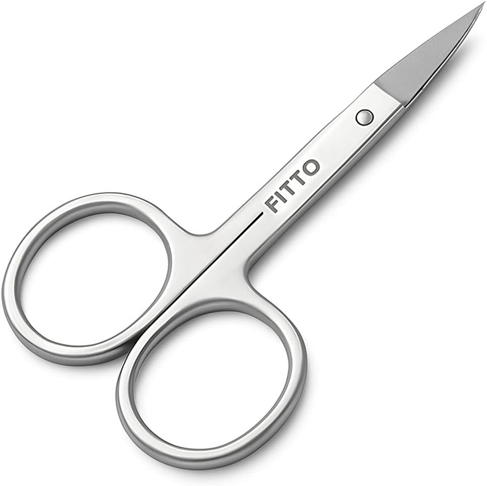Stainless Steel Scissor with Curved Sharp Edge Blades for Precise Eyebrow Shaping, Professional Eyebrow Trimming Tool, Durable and Easy to Use, Perfect for Eyebrow, Nose, and Facial Hair Care