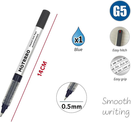 Liquid Ink Pen 0.5mm Gray, 14cm, Smooth Writing, Office & School Supplies