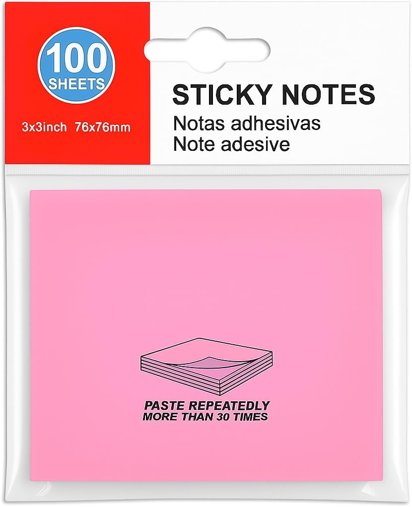 240 Pieces Sticky Notes 100 Sheets (76mm x 76mm Assorted Colors for Office and School)