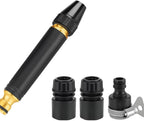 96 Pieces Garden Hose Nozzle Kit - Premium Black Brass Nozzles with 3 Adjustable Spray Patterns (Heavy-Duty Metal Construction – Ideal for Outdoor Watering and Cleaning – Ergonomic Grip)