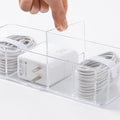 120 Pieces Large Transparent Data Cable Storage Boxes (Adjustable Compartments)
