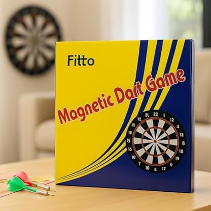 Safety Darts Board Set - 41cm x 1.2cm, Black - Ideal for Kids and Family Fun