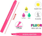 120 Pieces Highlighter Set 3 Pieces (13.4 cm 1/4 mm Tip for Office and School Supplies)