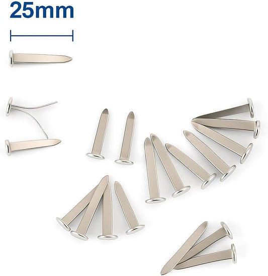 Binder Clips 25mm, 25 Pack, Office Supplies, Paper Clamps, Black Metal Clips for Documents