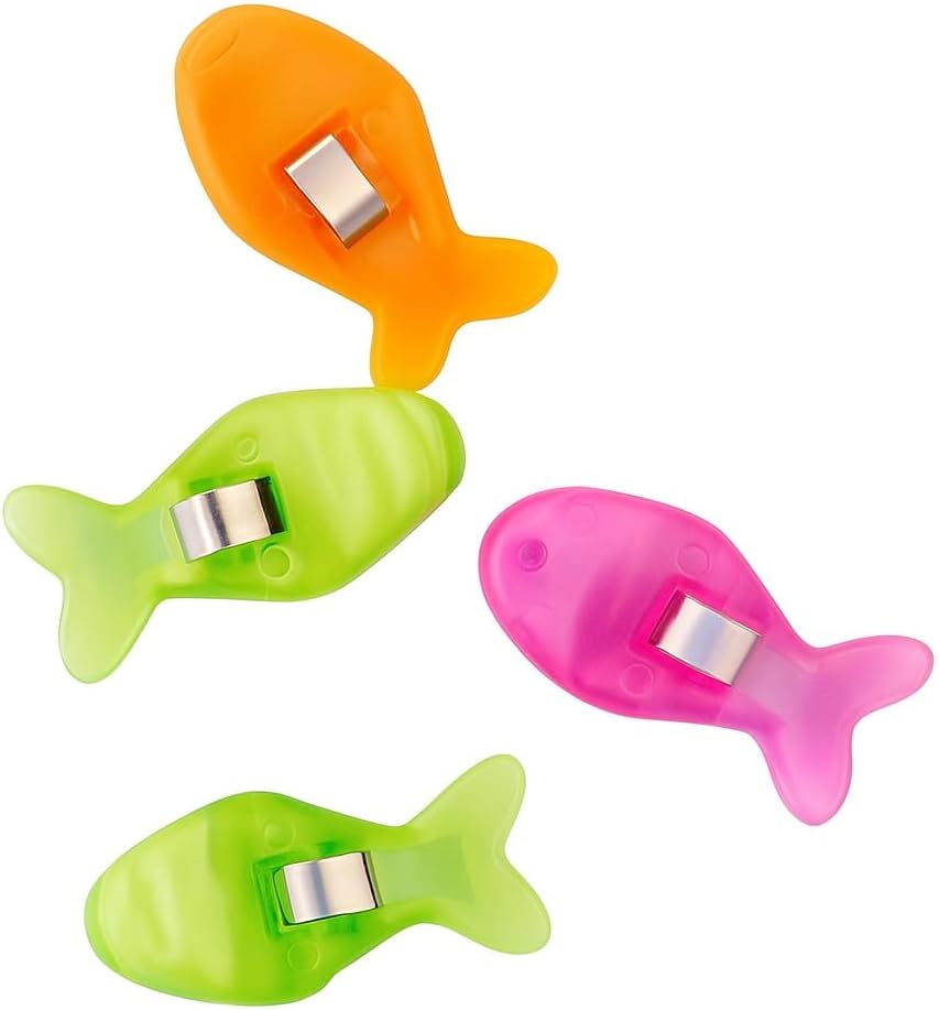 144 Pieces Fish Shaped Binder Clips (31mm Assorted Colors – 4-Pack)